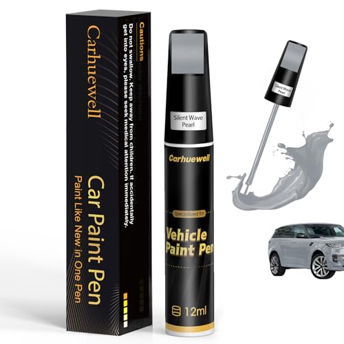 Image of Grey Touch Up Paint for Cars, Car Scratch Repair Pen, Car Paint Touch Up Pen Auto Scratches Remover Easy to Use and Quick Fix(Silent Wave Pearl)