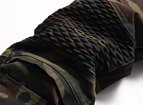 Tmmmt Men's Biker Camouflage Straight Fit Slim Jeans (32,1651Camouflage) #TOP4