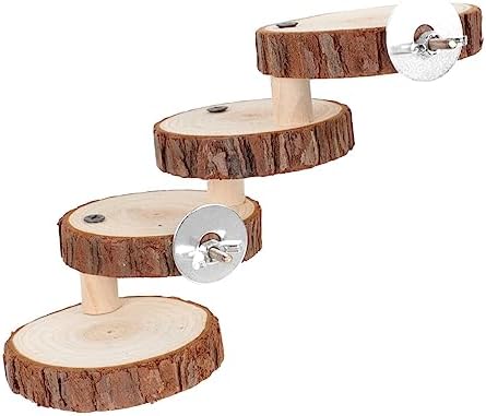 Mipcase 1pc Bird Jumping Platform Bird Toys Chinchilla Chew Toys Spider Toy Bird Cage Platform Wood Parrot Perch Pigeon Perch Wood Bird Springboard Pet Birds Supply Wooden Bird Stand Board