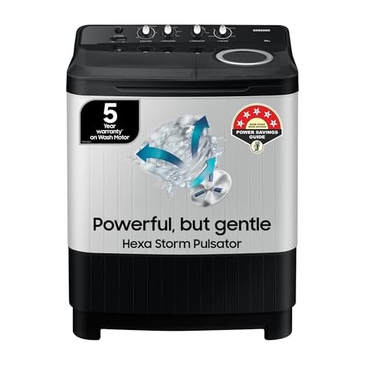 Samsung 8.5 kg, 5 star, Semi-Automatic Washing Machine (WT85C4200GG/TL, Air Turbo Drying, LIGHT GRAY)