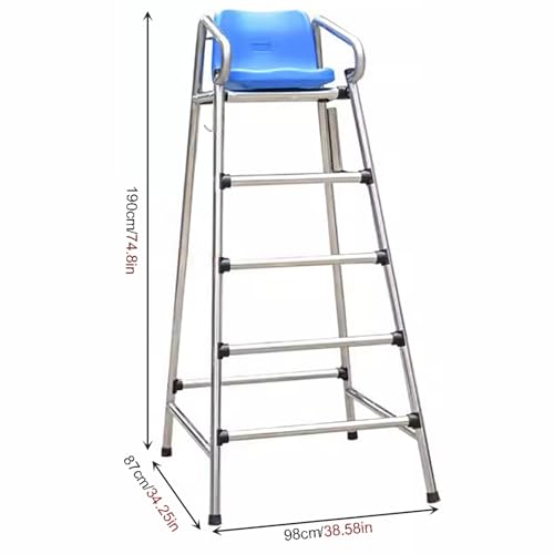 Silla de Salvavidas Acero Inoxidable 190cm Alta miniatura 2