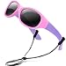 RIVBOS RBK003 Rubber Flexible Kids Polarized Sunglasses for Baby and Child,3-10 Age(Mirrored Lens Available) (2035-pink)