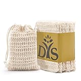 8 Pieces Soap Saver Pouch Bag for Foaming Lathering Drying Bar Soap, Exfoliating Mesh Bag Soap Sock Holder with Drawstring for Bath Shower Scrubbing Body Facial Hand Made Natural Sisal Ramie Fiber