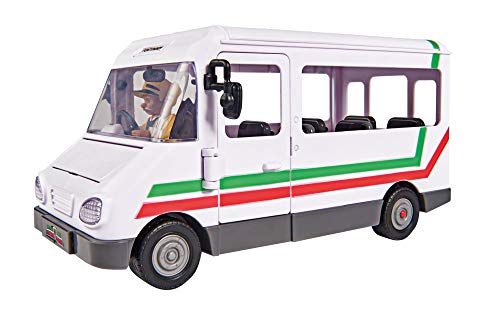 Simba 109251073 - Feuerwehrmann Sam Trevors Bus, mit Trevor Figur, mit Crashfunktion, Türen und Dach zum Öffnen, 21cm, für Kinder ab 3 Jahren