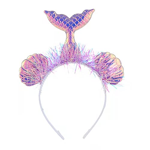ZSLJSWDZ 1 Pièce Serre Tête Sirène,Bandeau Cheveux Mermaid Queue ,pour Enfant Cadeau Fête Halloween,Célébration Décoration Cadeau Anniversaire Soirée Party Fête Cover