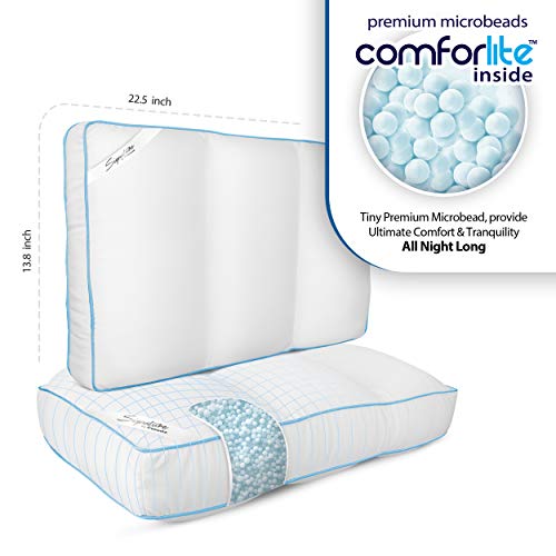 Image of Cloudz Signature: Premium Hypoallergenic Stay Cool Ultra Soft Microbead Bed Pillow - White