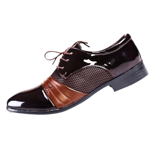 Oxford Shoes for Men Men's Elegant Lace-Up Dress Shoes for Weddings and Business Formal Office Footwear