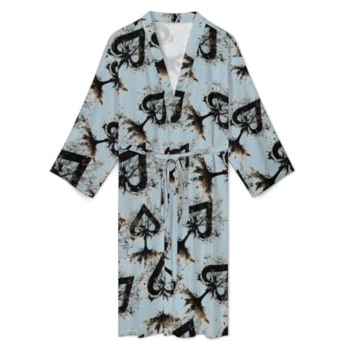 Bata de baño ligera para hombre que buscan ropa de dormir suave de manga larga 4