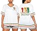 NANYUAYA Women's Plus Size Black History Month Juneteenth USA Shirt T-Shirt African American Tee Tops Oversized V Neck Jersey