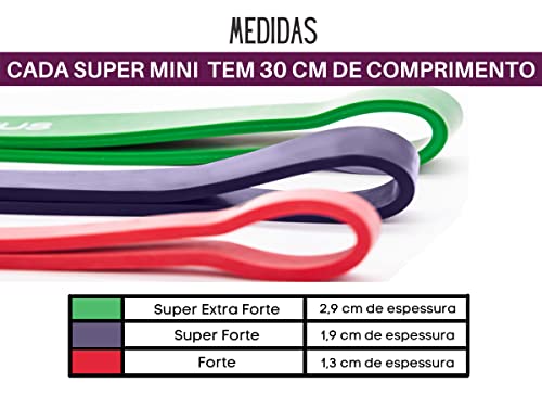 3 Super Mini Bands Forte, Super Forte e Super Extra Forte Bravus