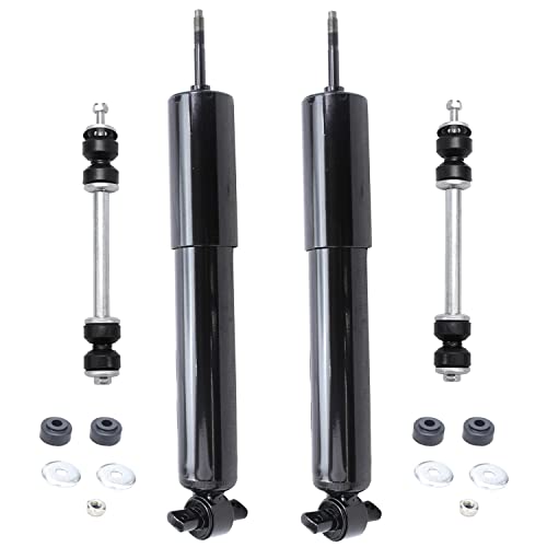 Image of Detroit Axle - RWD Front Shocks Kit for 1999-2006 Chevy Silverado 1500 GMC Sierra 1500, 2 Shock Absorbers Assembly 2 Sway Bar End Links 2000 2001 2002 2003 2004 2005 Replacement