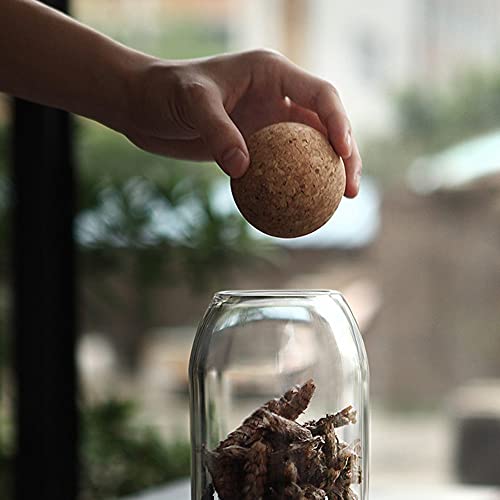 Wine Bottle Wooden Cork Ball Stoppers For Wine Decanter Carafe Bottle Replacement 2.4 Inch(Size:2 Pcs) #TOP2