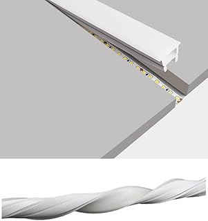 KSDLMPA Silicone LED Channel System, 16.4FT/5M Through Free White 10x10mm DIY LED Neon Rope Light IP67 Waterproof Tube for...