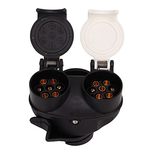 Adaptateur de Prise de Remorque, Adaptateur de Conversion de Prise à Double Prise pour Toutes Les Fiches de Remorque