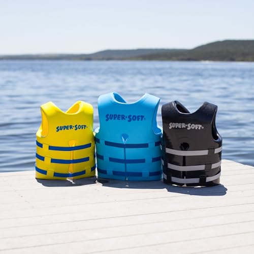 TRC Recreation Super Soft Adult Size Large Life Jacket USCG Approved Vinyl Coated Foam Swim Vest for Swimming Accessories and Beach Gear, Yellow - Thumbnail 3