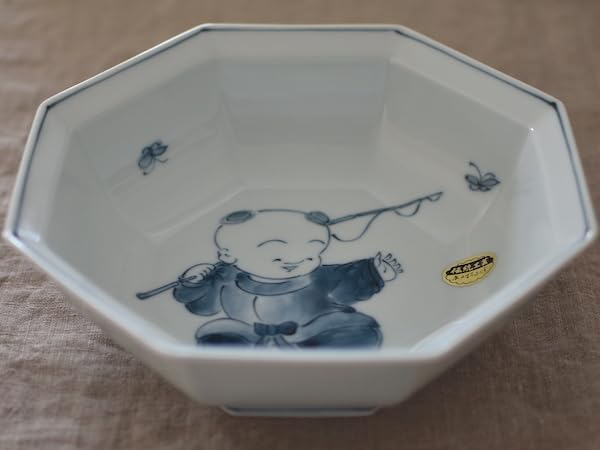 八角形の皿 5枚セット 子供の絵柄 八角形の皿 5枚