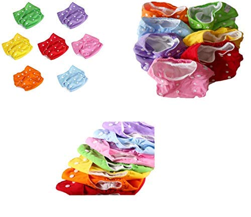 Ineffable Combo of Baby Pocket Cloth Diapers Reusable Washable Adjustable Waterproof Cloth Diapers & Microfiber 4 Layer Baby Diaper Inserts Liners (0-2 Years) 4