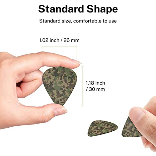 ASDTEHCY Lot de 6 médiators en celluloïd, vert camouflage, pour guitares acoustiques, électriques, basses ou ukulélé - Les Beatles, Paul McCartney, John Lennon, RIngo Starr, George Harrison ASDTEHCY Lot de 6 médiators en celluloïd, vert camouflage, pour guitares acoustiques, électriques, basses ou ukulélé – Image 8