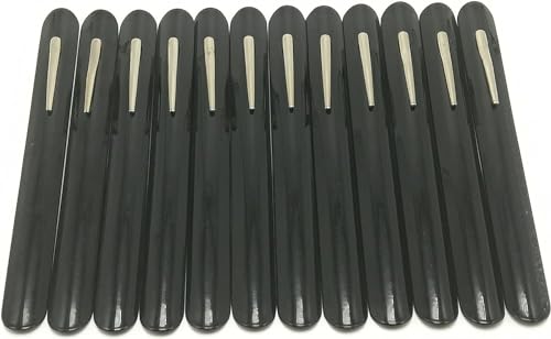 Soro Essentials- Aluminum Table Crumbers with Pocket Clip Black Color Set of 12- Crumbers for Servers Table Crumb Sweepers Bread Crumber Cleaner for Tablecloth in Restaurants and Homes