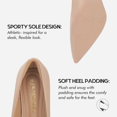 Women Comfortable Pumps Dress Shoes Mid Heel Work Heels3