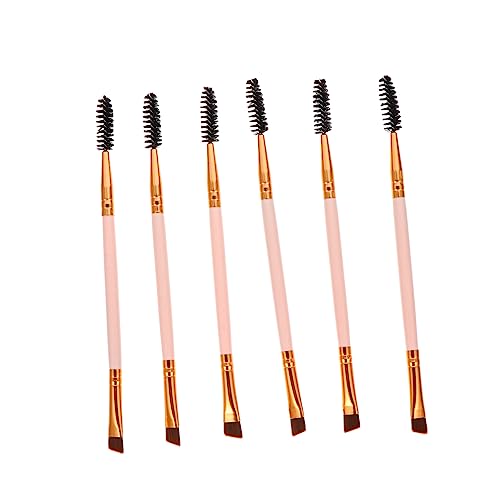 Gogogmee 6pcs Brow Spoolies for Eyebrows Eye Brow Brush Makeup Tools Set Portable Lash Curler Eyelash Lash Curling Kit