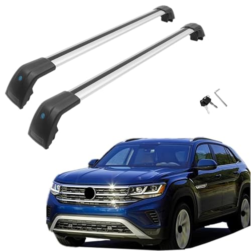 MotorFansClub Roof Rack Cross Bars Fit for Volkswagen VW Atlas Cross Sport 2020 2021 2022 2023 2024 2025,Fit for VW ID.4 2020 2021 2022 2023,Fit for Volkswagen Touareg 2019 2020 2021 2022 2023