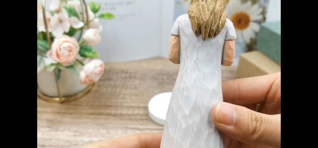 Figurilla estatua Golden Retriever 12.5 cm resina marrón miniatura 7