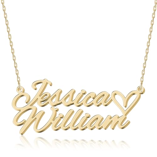 Image of Custom Name Necklace - 925 Sterling Silver & 316 Stainless Steel, 14 Fonts & Multi-Language Options, 4 Colors, 5 Chain Styles, Personalized Gift with Premium Box
