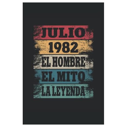 Julio 1982 - El Hombre - El Mito - La Leyenda: Regalos Originales para Hombre Papá Abuelo Hermano - Diario, Cuaderno De Notas, Apuntes O Agenda
