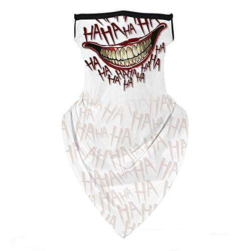 Mayee Unisex 2 unids Bandana Mascarilla Facial Reutilizable Lavable Ciclismo Cara Covering y Máscara Protección Polvo Cuello Polaina Mujeres Hombres Estilo Navidad (Haha) Cover