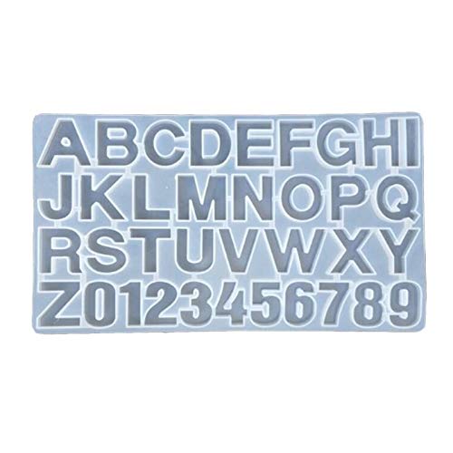 Fleymu Letters Cijfers Mallen Herbruikbare Siliconen Mallen Creatieve Siliconen Alfabet Mallen Siliconen Chocolade Snoepvorm voor Kinderfeestjes en Bakvorm Pindakaas Cup Cake Decoratie (1 Stuk)