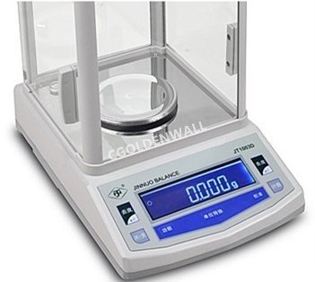 CGOLDENWALL Balanza de Laboratorio de Alta Precisión Báscula Analítica 1mg con Interfaz RS232 & Parabrisas para Laboratorio, Farmacia, Escuela, Pesaje de Joyas (100g/0.001g)