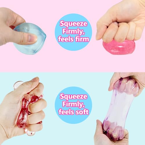 colorful ice cube squishy stress toy set