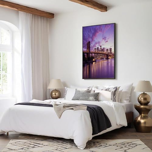 Images pont architecture moderne violet 60x90cm tableau pour chambre