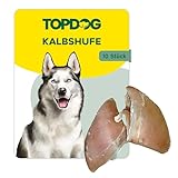 Topdog Kalbshufe für Hunde 10 Stück - Rinderhufe aus Deutschland - 100% natürlich ohne Zusatzstoffe - Schonend getrocknete Hufen als Kausnack für deinen Vierbeiner