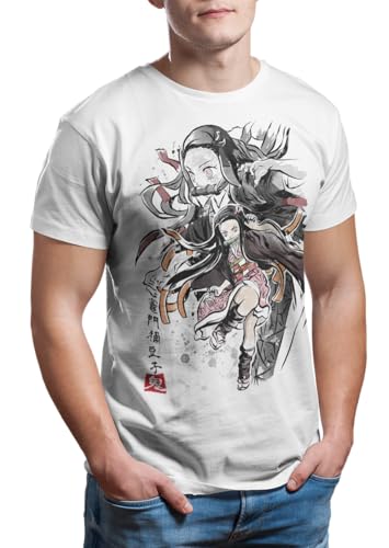 Camisetas La Colmena 7334-Demon Nezuko sumi-e T-Shirt (Dr.Monekers)