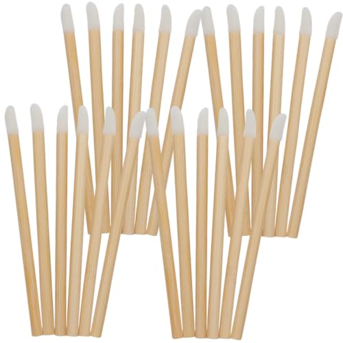 HAPINARY 100pcs Wooden Lip Makeup Brushes Single Use Lipstick Applicators for Lipstick