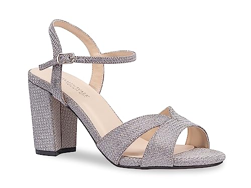 Touch Ups Women's Riley Heeled Sandal, Silver, 8
