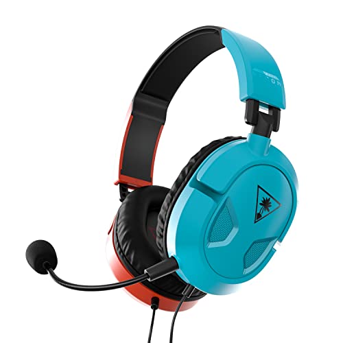 Turtle Beach Recon 50 Rotes/Blaues Gaming-Headset für Nintendo Switch, PS5, PS4, Xbox Series X|S, Xbox One und PC