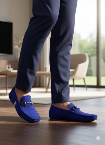Image of BUZZBASK Men?s Synthetic Leather Loafers | Premium Soft Comfort Driving Shoes | Lightweight Casual Slip-On Moccasins for Office, Party, Anti-Skid Sole Stylish Formal Shoes