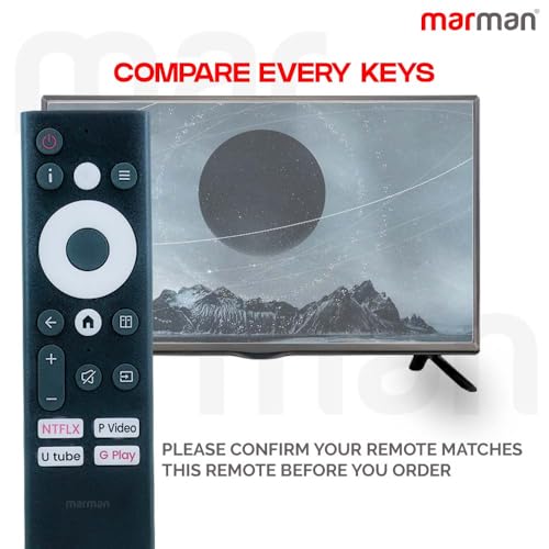 Image of marman Compatible with SENS DWINCI Google Tv Remote Control Original Model SENS43WASUHD SENS55WASUHD Suitable for Smart 4K FHD UHD QLED Android Television - Non Voice Command