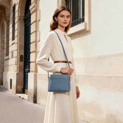 Image of befen Anti-theft Crossbody Bag for Women Genuine Leather, Small Cross Body Shoulder Handbags with RFID Card Slots