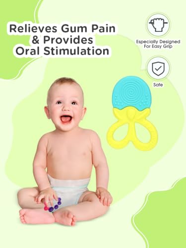 Image of Mee Mee Multi Textured Silicone Teether, Blue