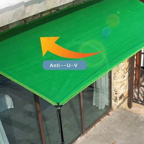 Filet de protection solaire durable anti-UV vert avec œillets