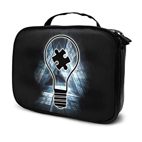 Preisvergleich Produktbild Glühbirne Autismus Awaren Kosmetiktasche Tragbare Make-up-Tasche Travel Hanging Organizer Bag für Frauen Mädchen