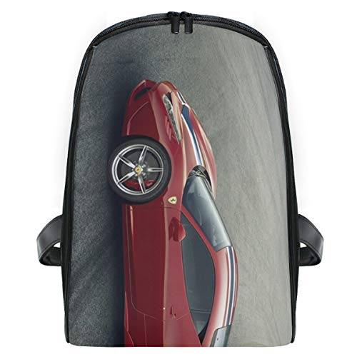 Tela de Sarga Pequeño Estudiante Campus Mochila de Viaje al Aire Libre Escolar Ferrari