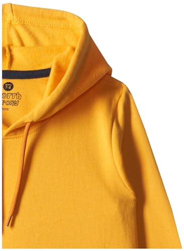 Image of Solid Cotton Fleece Girls Hooded Neck Sweatshirt with Kangaroo Pocket
