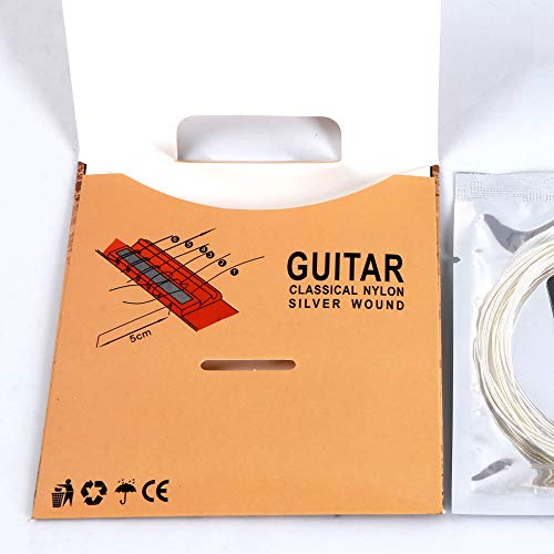 Smiger Gsc-028 Classical Guitar Strings Nylon Silver Wound, Light Great Bright,Rust Prevention.028-.043 (1Pack) #TOP3