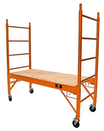 WEN 31110 Baker-Style 6.25 ft. Multi-Purpose 1000-Pound-Capacity Rolling Steel Scaffolding