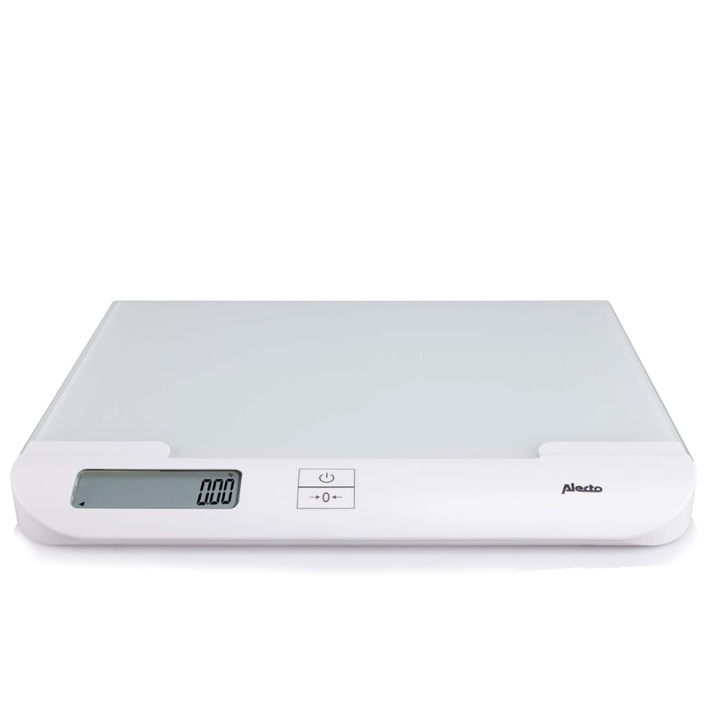 Alecto bambino BC10 Bilancia Neonato - Preciso fino a 5 grammi - Pesa fino a 20 kg - Segui la crescita del tuo bambino - Funziona a batterie (incluse) - Bianco